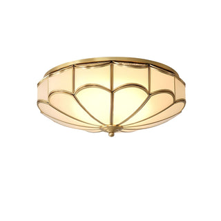 Evmarara Plafonnier encastré en laiton et verre Elegance-Luire