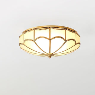 Evmarara Plafonnier encastré en laiton et verre Elegance-Luire