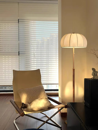 Cularo Lampadaire en Tissu Et Bois