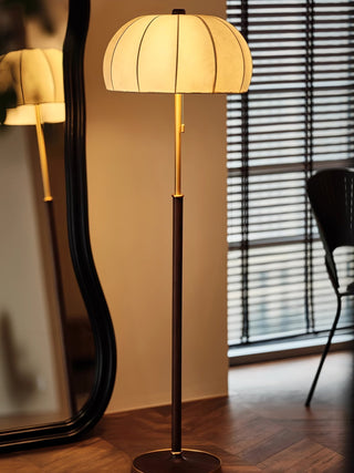 Cularo Lampadaire en Tissu Et Bois