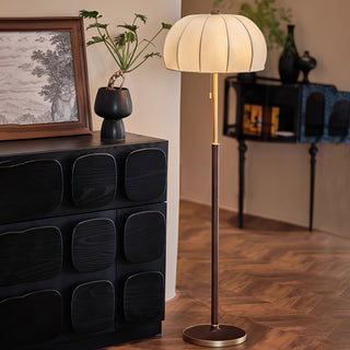 Cularo Lampadaire en Tissu Et Bois