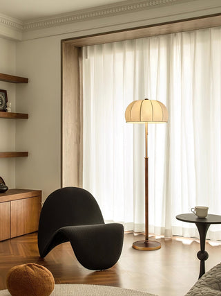 Cularo Lampadaire en Tissu Et Bois