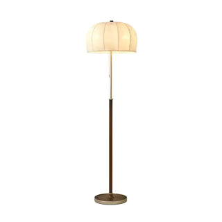 Cularo Lampadaire en Tissu Et Bois