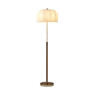 Cularo Lampadaire en Tissu Et Bois