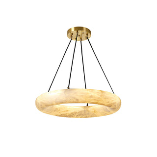 Alvynora Lustre Moderne Minimaliste en Laiton et Albâtre