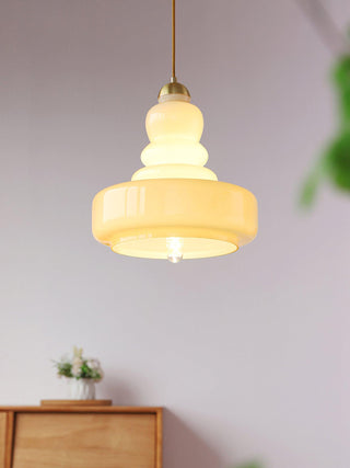 Lustra Suspension en Verre à Couches Style École pour Salon