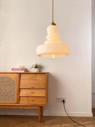 Lustra Suspension en Verre à Couches Style École pour Salon