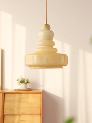Lustra Suspension en Verre à Couches Style École pour Salon