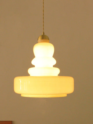 Lustra Suspension en Verre à Couches Style École pour Salon