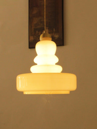 Lustra Suspension en Verre à Couches Style École pour Salon