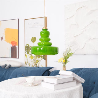 Lustra Suspension en Verre à Couches Style École pour Salon