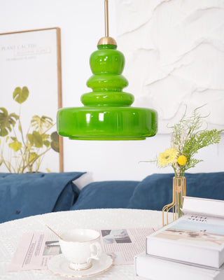Lustra Suspension en Verre à Couches Style École pour Salon