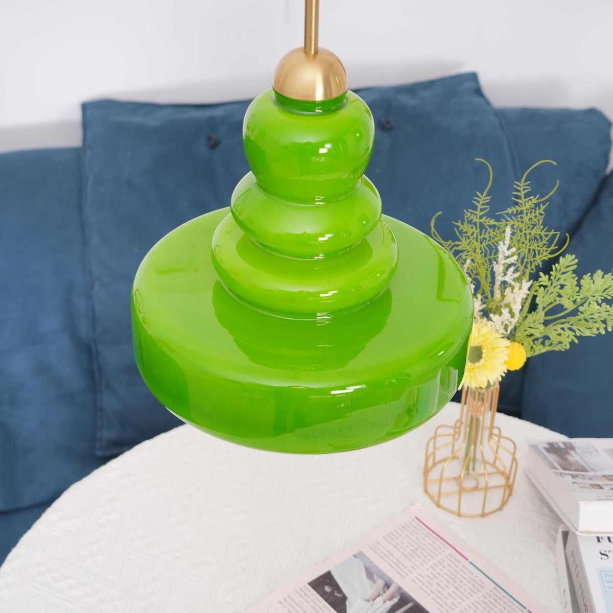 Torenna Suspension en Verre à Couches Style École pour Salon