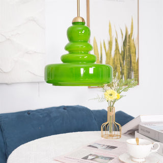 Lustra Suspension en Verre à Couches Style École pour Salon