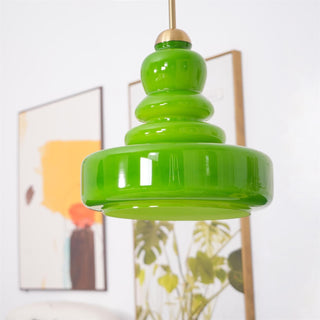 Lustra Suspension en Verre à Couches Style École pour Salon