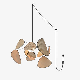 Lustra Suspension Rattan Swag Industrielle