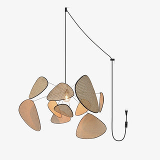 Lustra Suspension Rattan Swag Industrielle