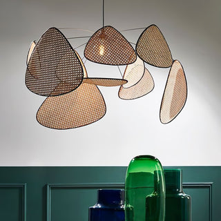 Lustra Suspension Rattan Swag Industrielle
