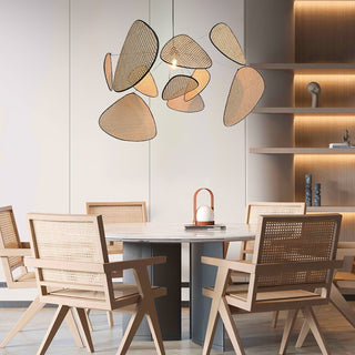 Lustra Suspension Rattan Swag Industrielle