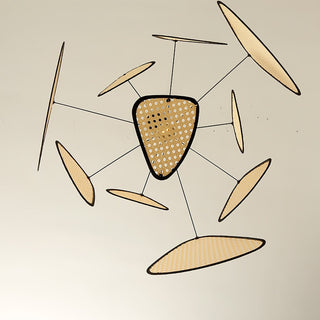 Lustra Suspension Rattan Swag Industrielle