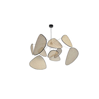 Lustra Lustre Écran Cannage Suspension Rétro-Luire