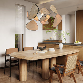 Lustra Suspension Rattan Swag Industrielle