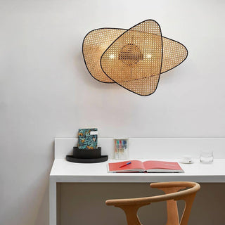 Uvelan Applique Murale Art Naturel Bambou-Luire