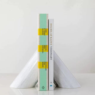 Sculpted Marble Bookends-Neutral Decor