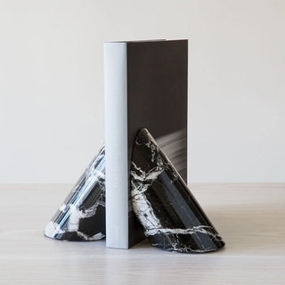 Sculpted Marble Bookends-Neutral Decor