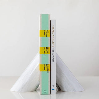 Sculpted Marble Bookends-Neutral Decor