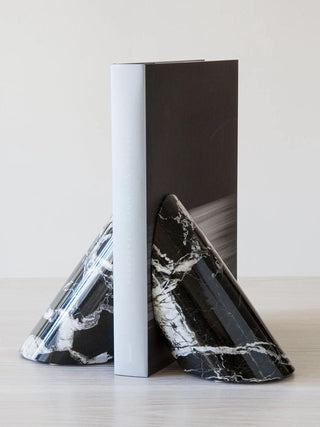 Sculpted Marble Bookends-Neutral Decor