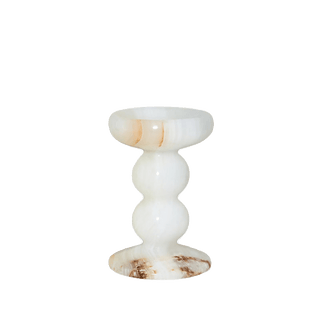 Sculpted Jade Candle Holder-Neutral Decor