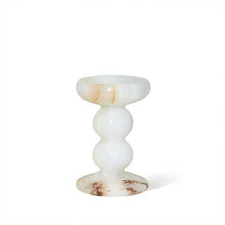 Sculpted Jade Candle Holder-Neutral Decor