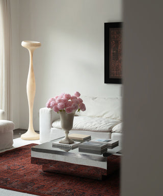 Sculptural Tall Floor Lamp-Neutral Decor