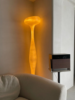 Sculptural Tall Floor Lamp-Neutral Decor