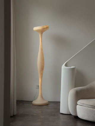 Sculptural Tall Floor Lamp-Neutral Decor