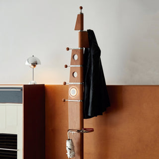 Sculptural Wood Coat Tree-Neutral Decor