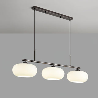 Lustra Suspension Lampe Linéaire à 3 Lumières en Forme de Globe