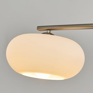 Lustra Suspension Lampe Linéaire à 3 Lumières en Forme de Globe