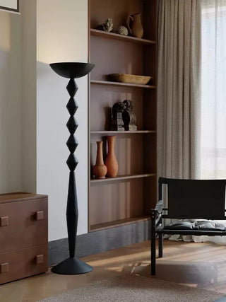 Sculptural Geometric Stack Floor Lamp-Neutral Decor
