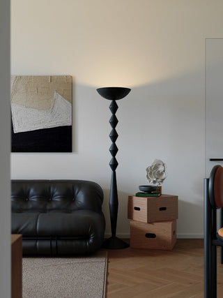 Sculptural Geometric Stack Floor Lamp-Neutral Decor