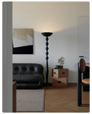 Sculptural Geometric Stack Floor Lamp-Neutral Decor