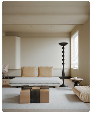 Sculptural Geometric Stack Floor Lamp-Neutral Decor