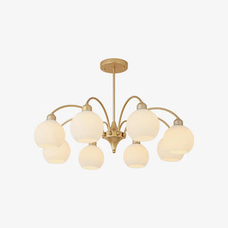 Lustra Lustre Sculptural Verre Doré Moderne 8-Lumières