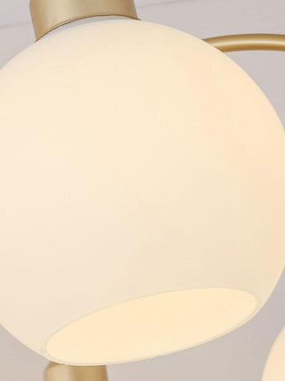 Lustra Lustre Sculptural Verre Doré Moderne 8-Lumières
