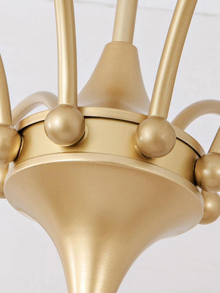 Lustra Lustre Sculptural Verre Doré Moderne 8-Lumières