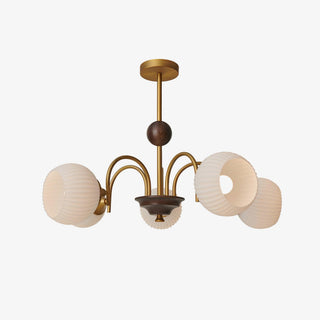 Lustra Lustre Sculptural en Verre Canalisé