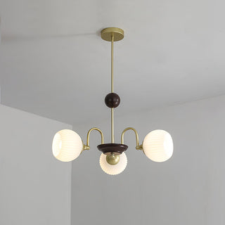 Lustra Lustre Sculptural en Verre Canalisé