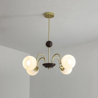 Lustra Lustre Sculptural en Verre Canalisé