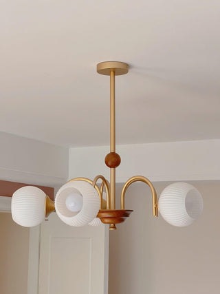 Lustra Lustre Sculptural en Verre Canalisé